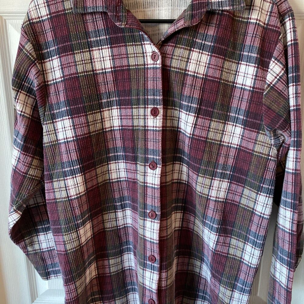 Northcrest Women’s Small Button Up Flannel Shirt Made In USA Vintage - Picture 4 of 10